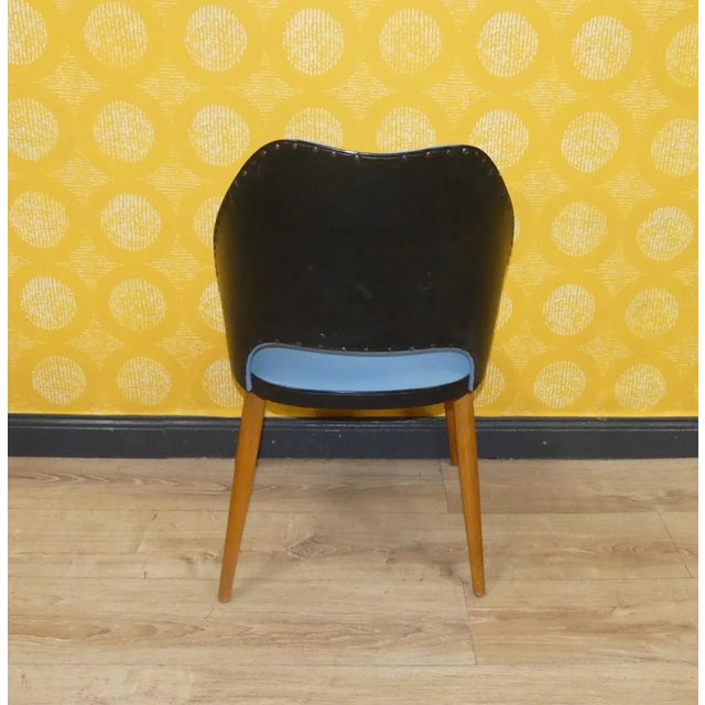 Black Light Blue and Mint Green Wood Cocktail Chairs, 1960s, Set of 2 For Sale - Image 8 of 18