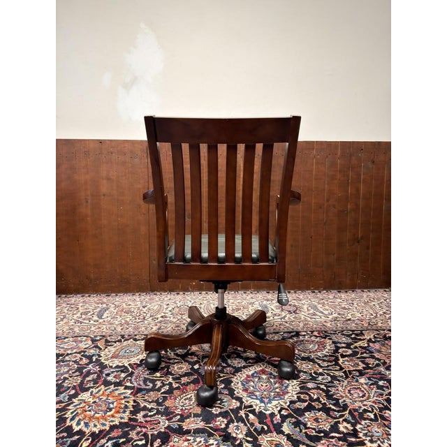 English Swivel Office Chair For Sale - Image 4 of 8