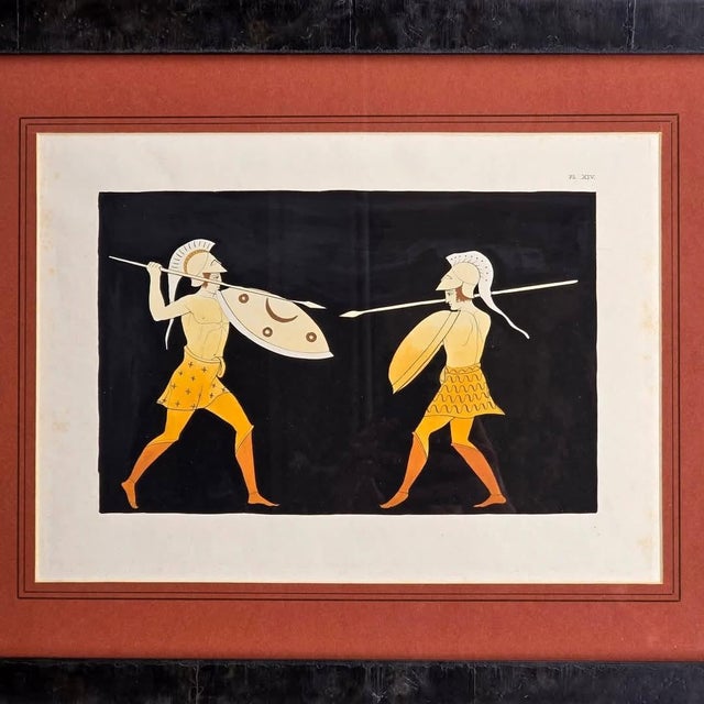 Pompeiane, 1800s, Etchings, Framed, Set of 2 For Sale - Image 4 of 18