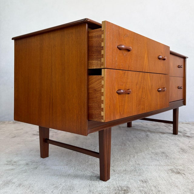 Brown Teak Sideboard by Homeworthy, 1960s For Sale - Image 8 of 12