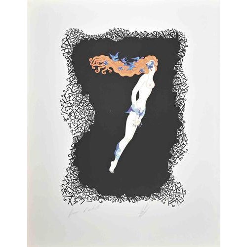 Contemporary Erté, Le 7 Lithograph, 1960s, Lithograph For Sale - Image 3 of 3