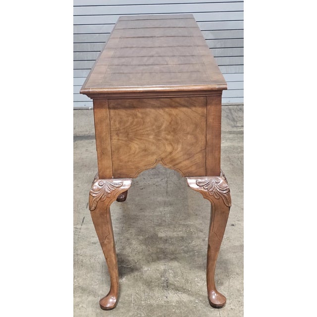 Wood Late 20th Century Baker Stately Homes Collection Burl Walnut Sideboard Huntboard For Sale - Image 7 of 10