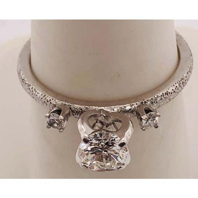 14 Karat White Gold Diamond Engagement Ring Wedding / Bridal, Size 6.75 For Sale In New York - Image 6 of 8