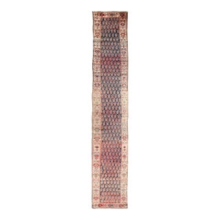 Antique Persian Malayer Long Runner With Paisley Design 3'0" X18'9" For Sale