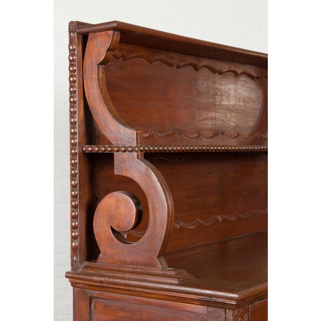 Early 20th Century Indonesian Display Cabinet with Shelves, Drawers and Doors For Sale - Image 4 of 13