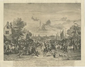 Market of War Horses, 1720s, Etching on Paper