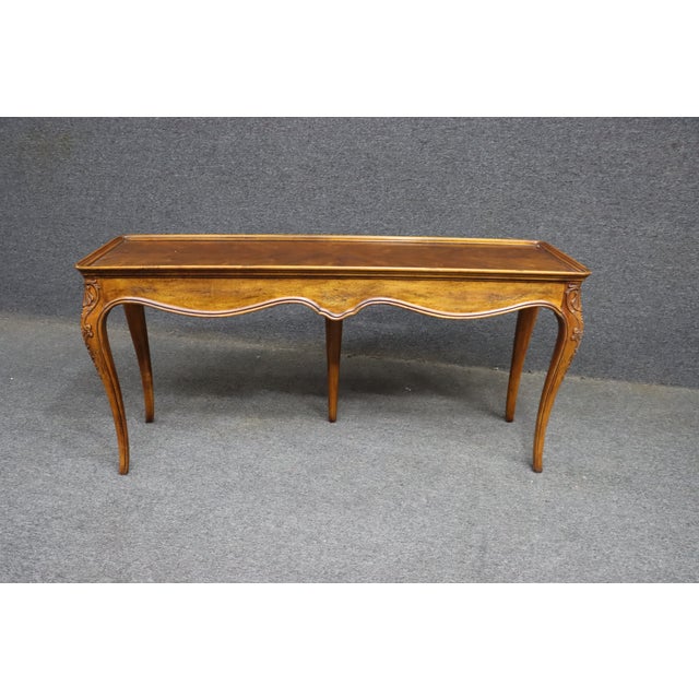 Henredon French Country Cherry Console Table For Sale - Image 10 of 13