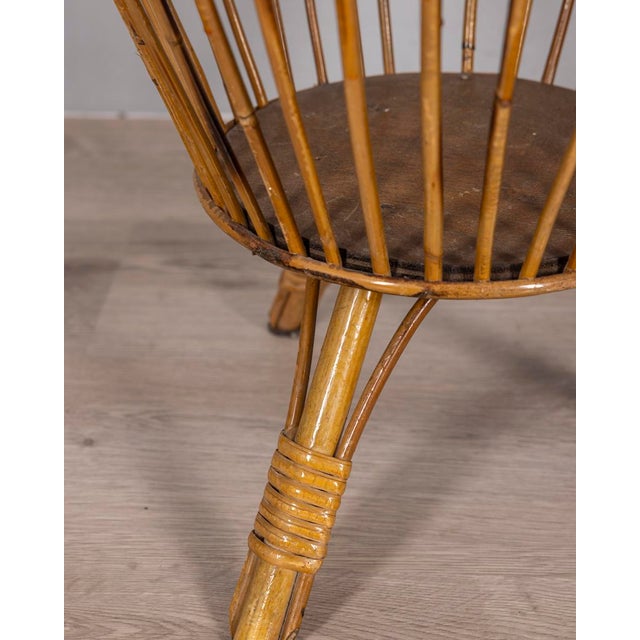 Vintage Italian Bamboo and Wicker Basket, 1960s For Sale - Image 4 of 8