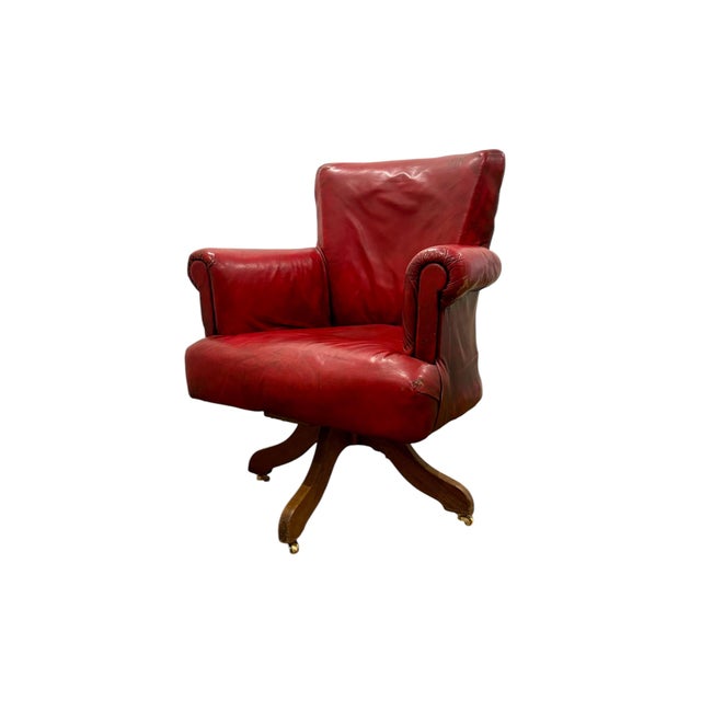 English Swivel Club Armchair For Sale - Image 13 of 13