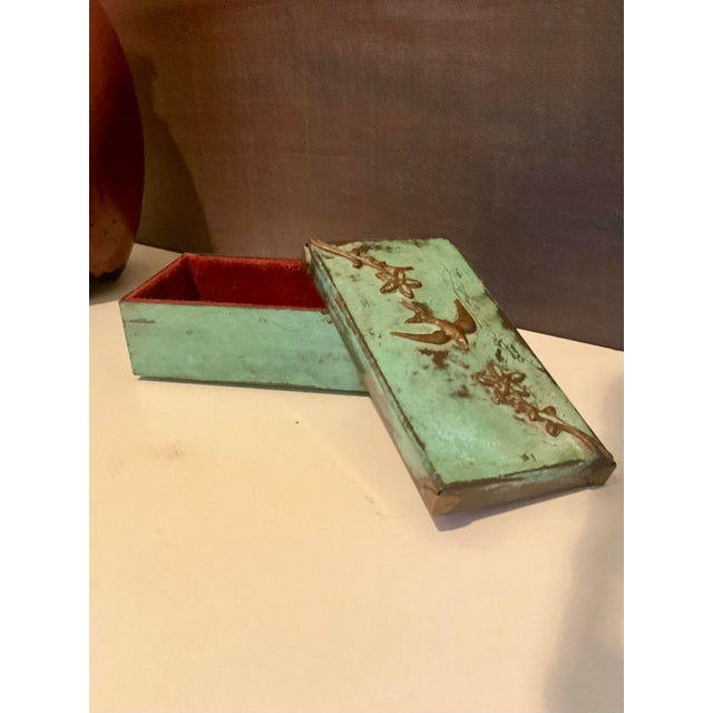 Vintage Zenda Mexico Copper Box With Bird and Floral Relief For Sale - Image 13 of 16