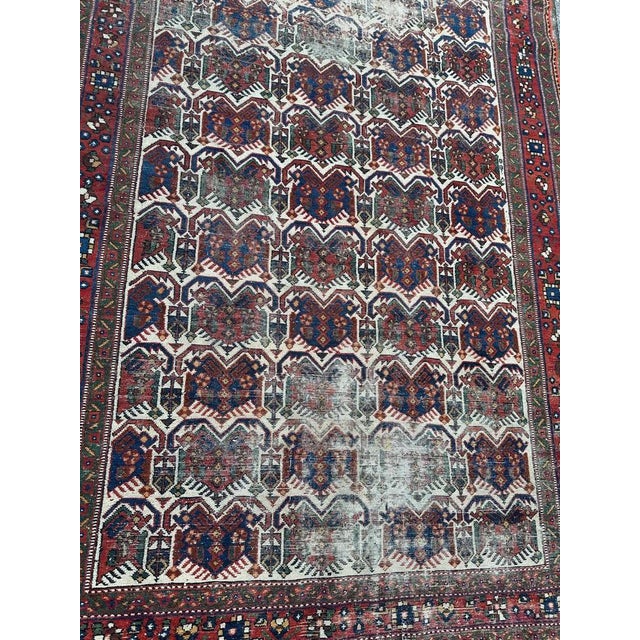 Purple Afshar Cotton and Wool Rug, 1920s For Sale - Image 8 of 18