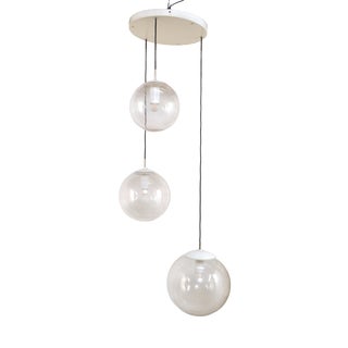 Vintage Three-Light Pendant Lamp, 1960s For Sale