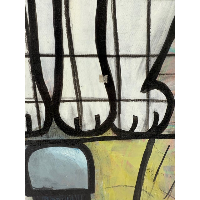 Textile 2009, "He Loved to Ride", Contemporary, Mixed Media on Canvas, Artist Y. C. Lozano For Sale - Image 7 of 13