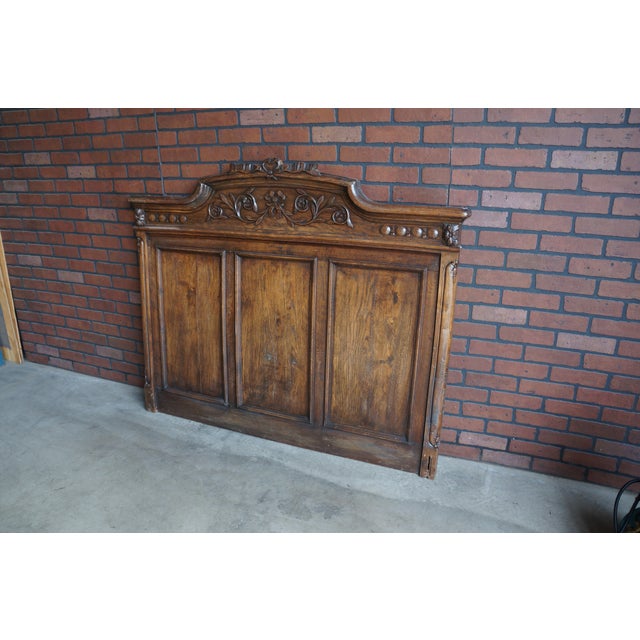 Antique French Oak Headboard ~ Wall Decor For Sale - Image 4 of 6