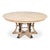 Pale bleached oak meets a sculptural pedestal beneath a circular top that expands for larger gatherings. The softly...