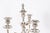 Metal Antique Large Silver Plated Four Light Candelabra, Set of 2 For Sale - Image 7 of 18
