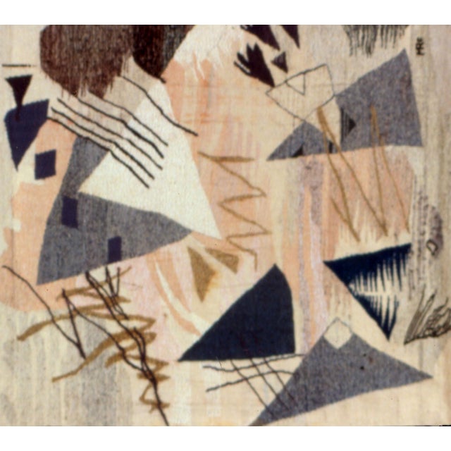 Contemporary Triangle Iii: Law of Three Hand Woven Tapestry Series 1990 For Sale - Image 3 of 6