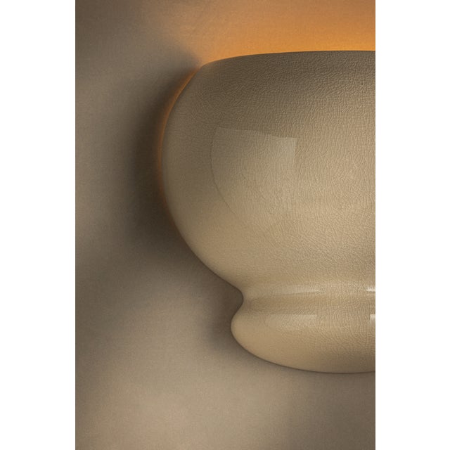 Mitzi Pia 10 in. 1 Light Wall Sconce in Aged Brass and Ceramic Butter Crackle Finish For Sale - Image 12 of 13