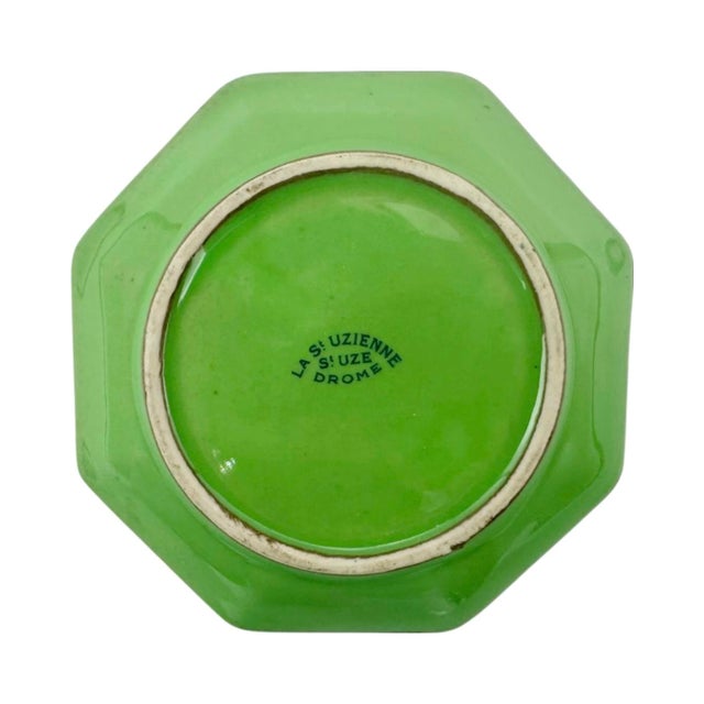 Green Vintage Cafe De La Paix Paris Green Ashtray For Sale - Image 8 of 9