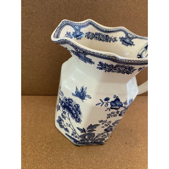 Mid-Century Modern Vintage Mid-Century Modern Mason's Pitcher Ironstone For Sale - Image 3 of 7