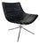 Vintage Swivel Leather Lounge Chair in Chrome and Genuine Leather, 1980s For Sale
