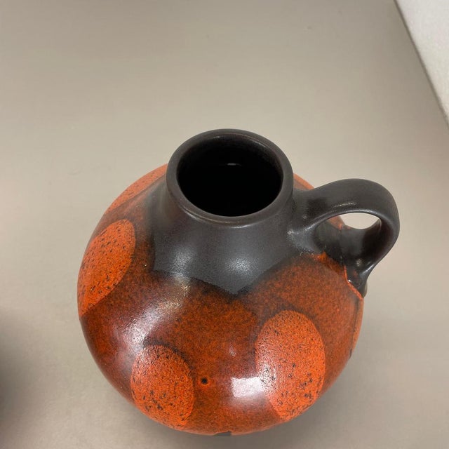 Red Black Pottery Vases from Steuler Ceramics, Germany, 1970s, Set of 2 For Sale - Image 12 of 18