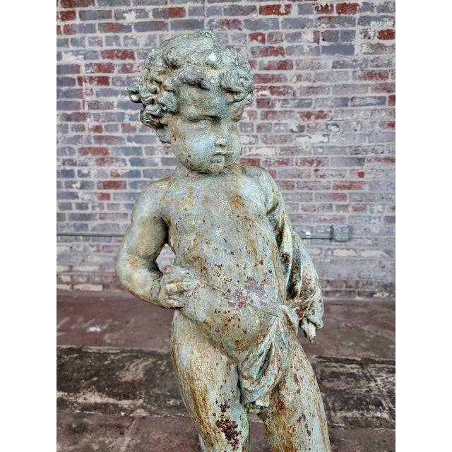 18th Century Italian Putti Outdoor Iron Sculpture For Sale - Image 9 of 12