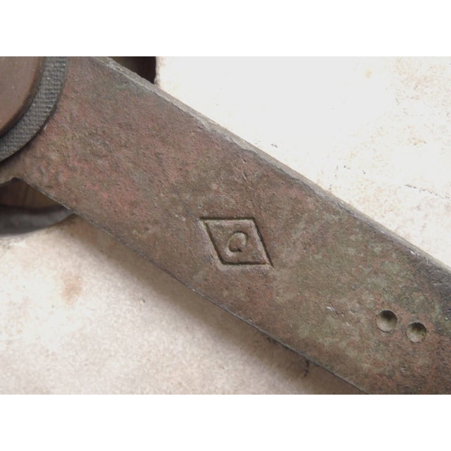 Antique E. F. Caldwell Bronze and Marble Table Lamp with Figural Greek Mask Feet For Sale - Image 10 of 11