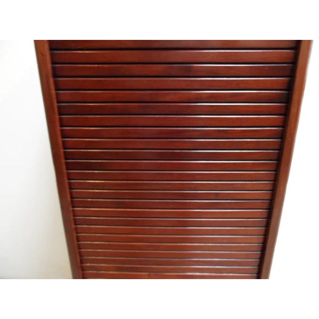 Antique Mahogany Filing Cabinet with Roller Shutter, 1890s For Sale - Image 4 of 13