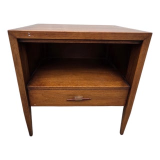 Vintage Danish Modern Century Furniture Night Stand End Table Rosewood Bronze For Sale