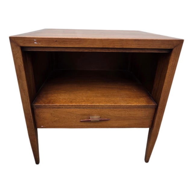 Vintage Danish Modern Century Furniture Night Stand End Table Rosewood Bronze For Sale