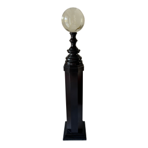 Late 20th Century Traditional Crystal Ball on Wooden Stand