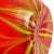 Murano Venetian Vintage Red Yellow Pulled Feather Gold Leaf Italian Art Glass Ruffle Rim Flower Vase For Sale - Image 9 of 10