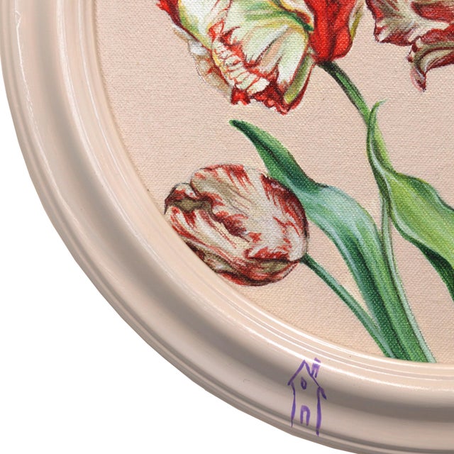 A Duck Flying Above the Clouds - Floral Surrealist Art on Canvas Original Artwork by Carlos Gamez De Francisco For Sale - Image 4 of 9