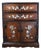 1970s Hardwood Table‑Top Jewelry Cabinet, Mother‑of‑Pearl Inlaid Gourd & Bird Motif Small Chest With Drawers & Cupboards For Sale