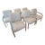 Vintage Set of 6 Lucite Arm Dining Chairs by Preview Newly Upholstered Coastal For Sale