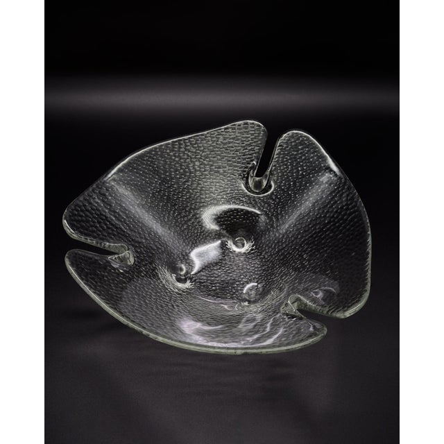 1970s Textured Glass Centerpiece Bowl from Peill & Putzler, Germany, 1970s For Sale - Image 5 of 12