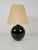 Glass Black Opaline Glass Spherical Table Lamp in the style of Jacques Adnet, 1950s For Sale - Image 7 of 10