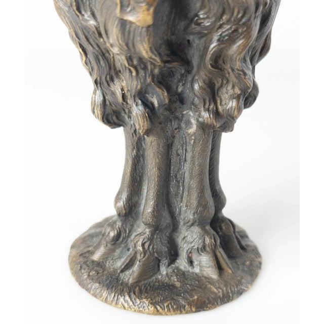 Bronze Art Nouveau Fine Bronze Group of Three Satyr Pan or Fauns, Unsigned For Sale - Image 8 of 13