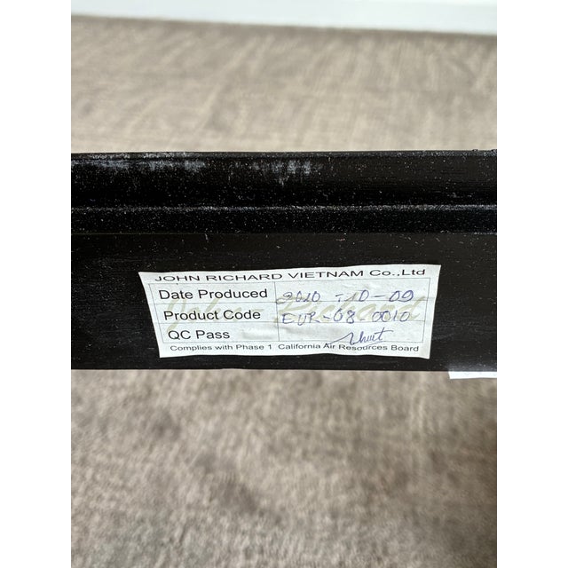 Late 20th Century Pair of John-Richard Ebonized Storage End Tables With Brass Hardware For Sale - Image 11 of 11