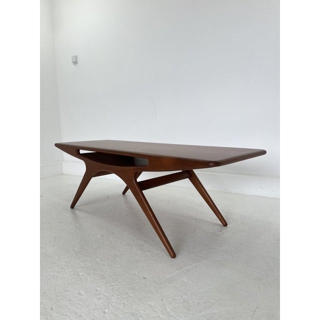 CFC Silkeborg Smile Coffee Table in Teak by Johannes Andersen for CFC Silkeborg, Denmark, 1960s For Sale - Image 4 of 12