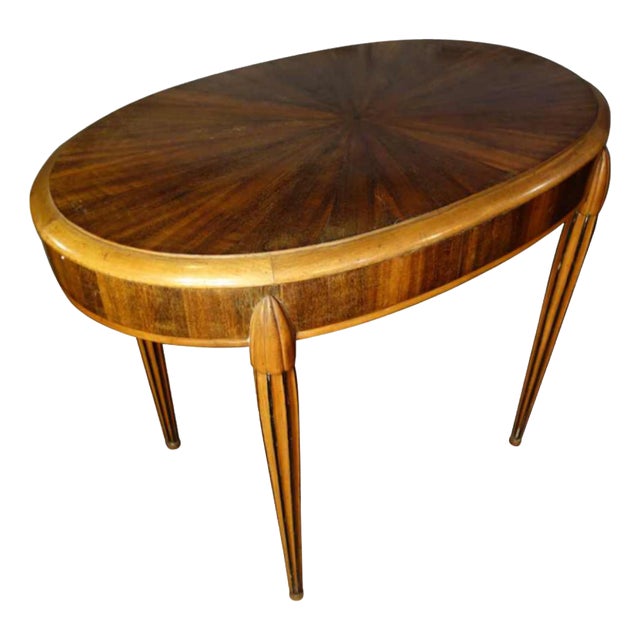 Art Deco Oval Side / Coffee Table, 1920 For Sale