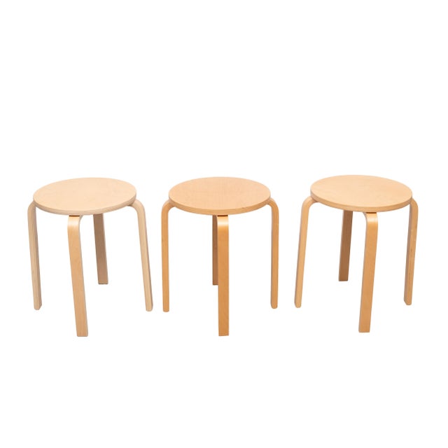 Ikea Frosta Stools from Ikea, 1980s, Set of 3 For Sale - Image 4 of 10