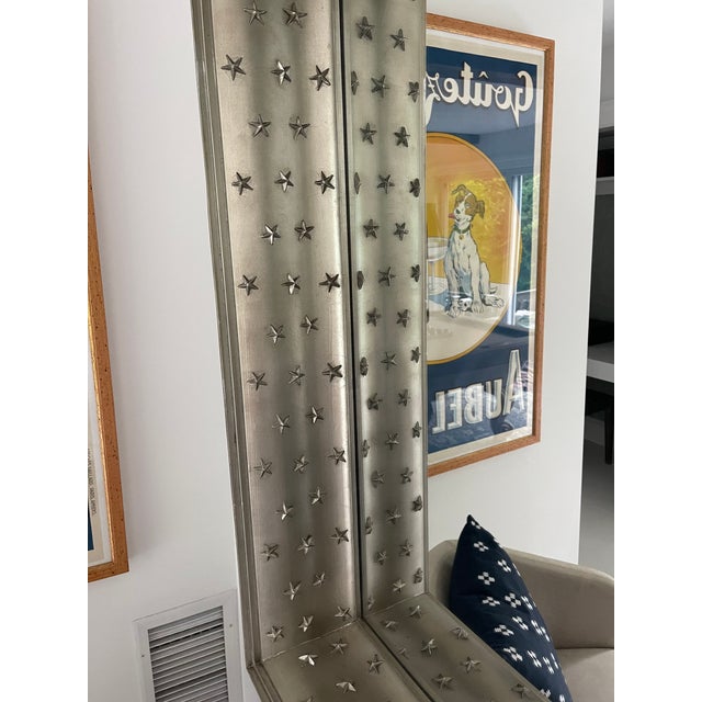 Transitional 21st Century Bunny Williams Recessed Shadow Box Star Silver Mirror For Sale - Image 3 of 8