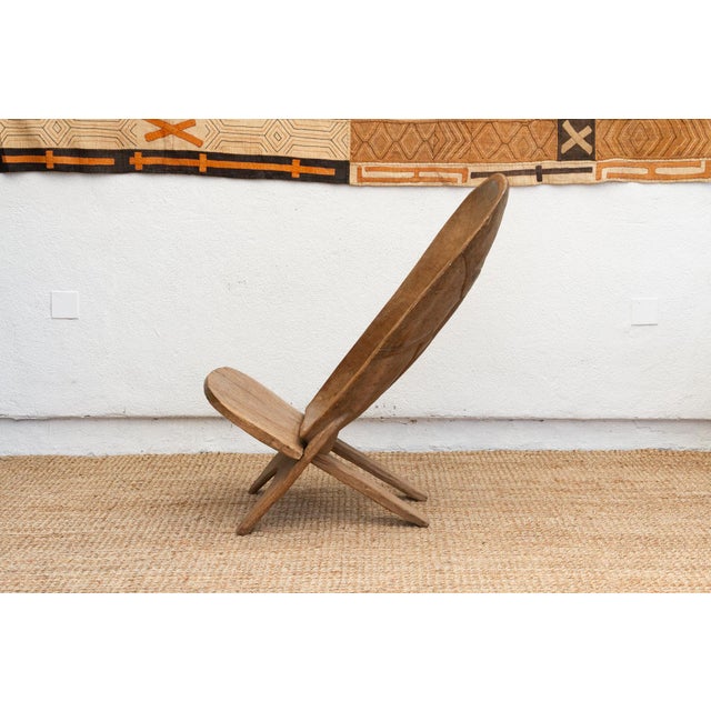 African Farmhouse Folding Stargazer Chair For Sale - Image 4 of 8