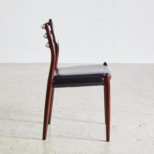 Rosewood Model 78 Dining Chairs by Niels O. Møller for J.L. Møllers, 1960s, Set of 6 For Sale - Image 4 of 10