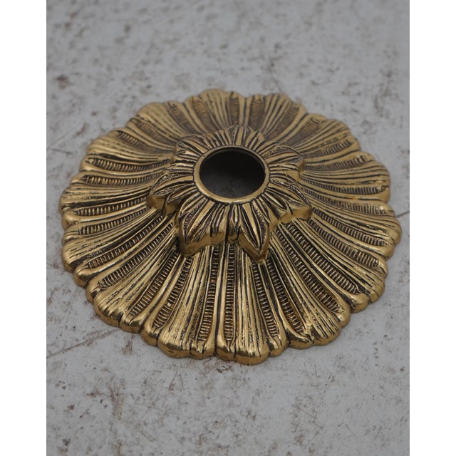 French Empire Style Solid Brass 8 Arm Chandelier For Sale - Image 13 of 14