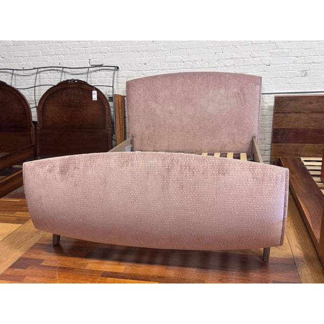 Design Plus Gallery presents the Queen Size Hope Bed Frame by Hickory Chair. One of one design, the queen bed frame has a...