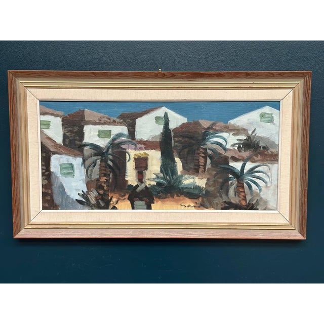Tage Gavik, Southern European Street, 1950s, Oil on Canvas, Framed For Sale - Image 15 of 18