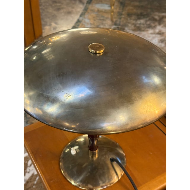 Metal Oscar Torlasco Table Lamp, Unsigned Italy 1960 For Sale - Image 7 of 9